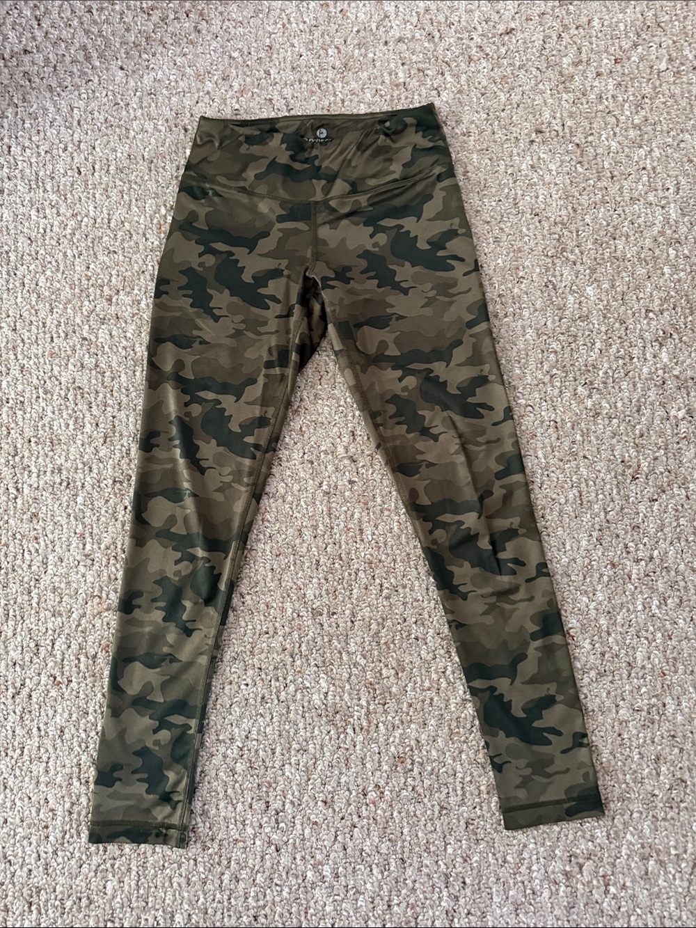 90 Degree By Reflex Women's Camo Jeggings - Olive & Dark Green